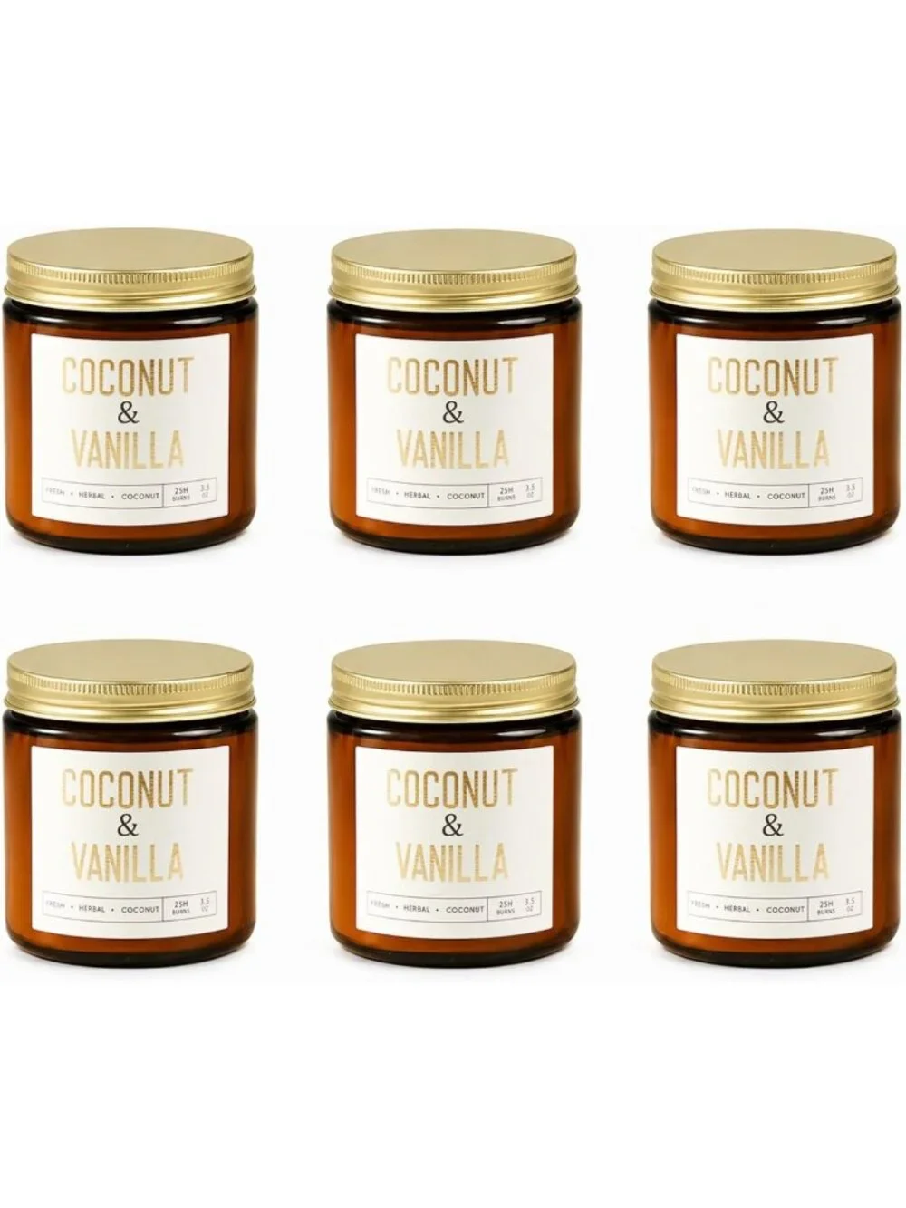 6-Pack Scented Soy Wax Candles Gift Set - Aromatherapy for Home, Living Room